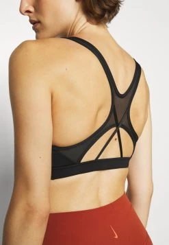 Nike Performance Damen STRAPPY BRA - Sport-BH Mit Mittlerer Stützkraft - Black/dark Smoke Grey -Angebote Nike Store 3e7c274282dd4bdca8571f2ac0914a92