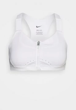 Nike Performance Damen ALPHAS FRONT ZIP - Sport-BH Mit Mittlerer Stützkraft - Weiss -Angebote Nike Store 3e982e58b6f749a4bdec12fdd2f4b9e5
