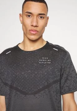 Nike Performance RUN - Sport T-shirt - Black/iron Grey/reflective Silver | Herren -Angebote Nike Store 3ef75334458b4d468c14e2df2f6364c1