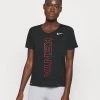Nike Performance KENYA CITY SLEEK - T-Shirt Print - Black/silver | Damen