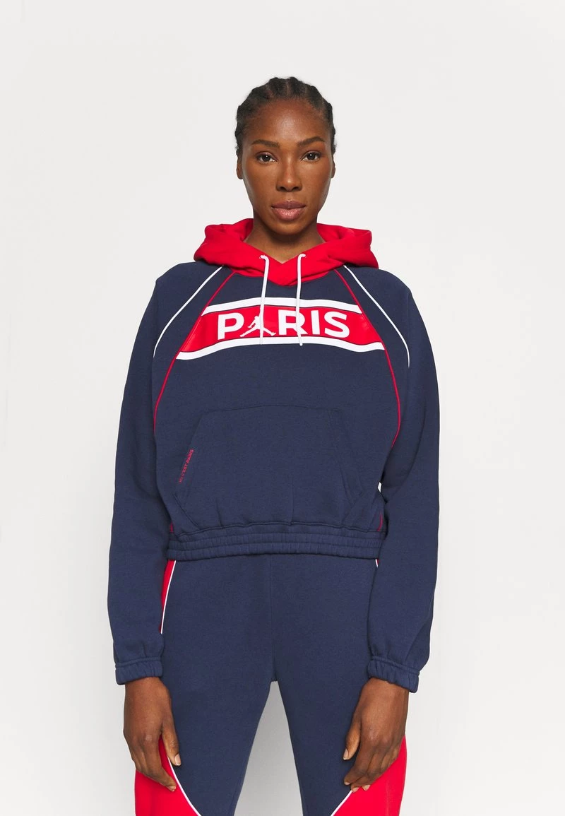 Nike Performance Damen PARIS ST GERMAIN HOODIE - Vereinsmannschaften - Midnight Navy/university Red 1 Nike Performance Damen PARIS ST GERMAIN HOODIE - Vereinsmannschaften - Midnight Navy/university Red