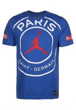 Nike Performance Herren M J PSG SS LOGO TEE - T-Shirt Print - Game Royal / White / University Red