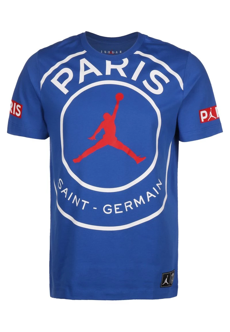 Nike Performance Herren M J PSG SS LOGO TEE - T-Shirt Print - Game Royal / White / University Red 1 Nike Performance Herren M J PSG SS LOGO TEE - T-Shirt Print - Game Royal / White / University Red
