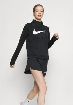 Nike Performance Damen RUN MIDLAYER - Sport T-shirt - Black/white -Angebote Nike Store 424800a6310e450590ec749d65e8b905