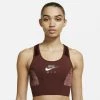 Nike Performance Damen Sport BH - Brown