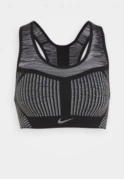 Nike Performance FLYKNIT BRA - Sport-BH Mit Starker Stützkraft - Black/white | Damen -Angebote Nike Store 4535ec6d27274f9894732fd397b3c9d0