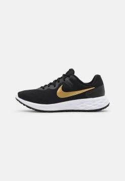 Nike Performance Herren REVOLUTION 6 - Laufschuh Neutral - Black/metallic Gold/white