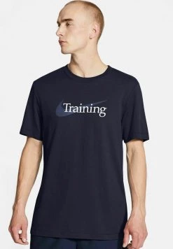Nike Performance Herren TEE TRAINING - T-Shirt Print - Dunkelblau