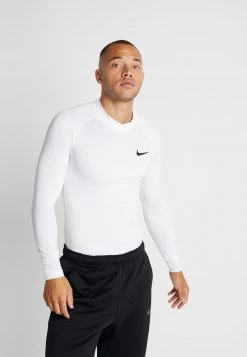 Nike Performance PRO TIGHT MOCK - Langarmshirt - White/black | Herren