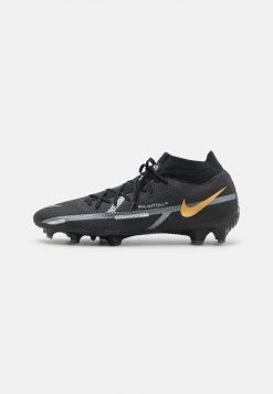 Nike Performance PHANTOM GT2 PRO DYNAMIC FIT FG - Fußballschuh Nocken - Black/metallic Dark Grey/metallic Gold | Unisex