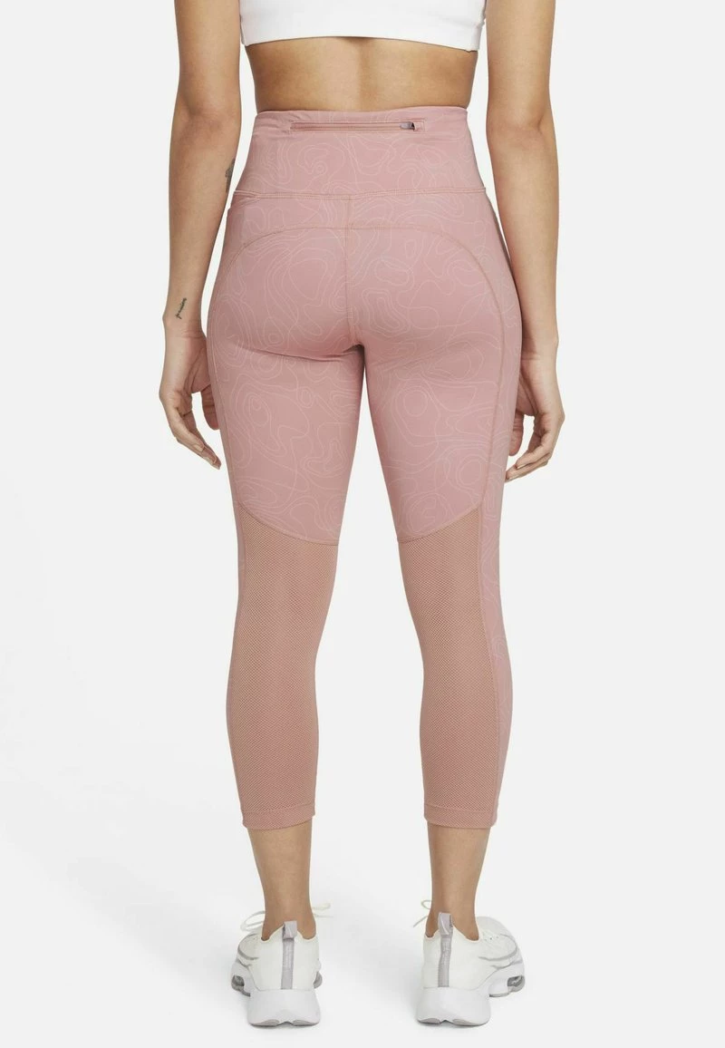 Nike Performance Damen RUN FAST CROP - Tights - Rust Pink 3 Nike Performance Damen RUN FAST CROP - Tights - Rust Pink – Bild 3