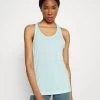 Nike Performance Damen YOGA LAYER TANK - Sport T-shirt - Light Blue