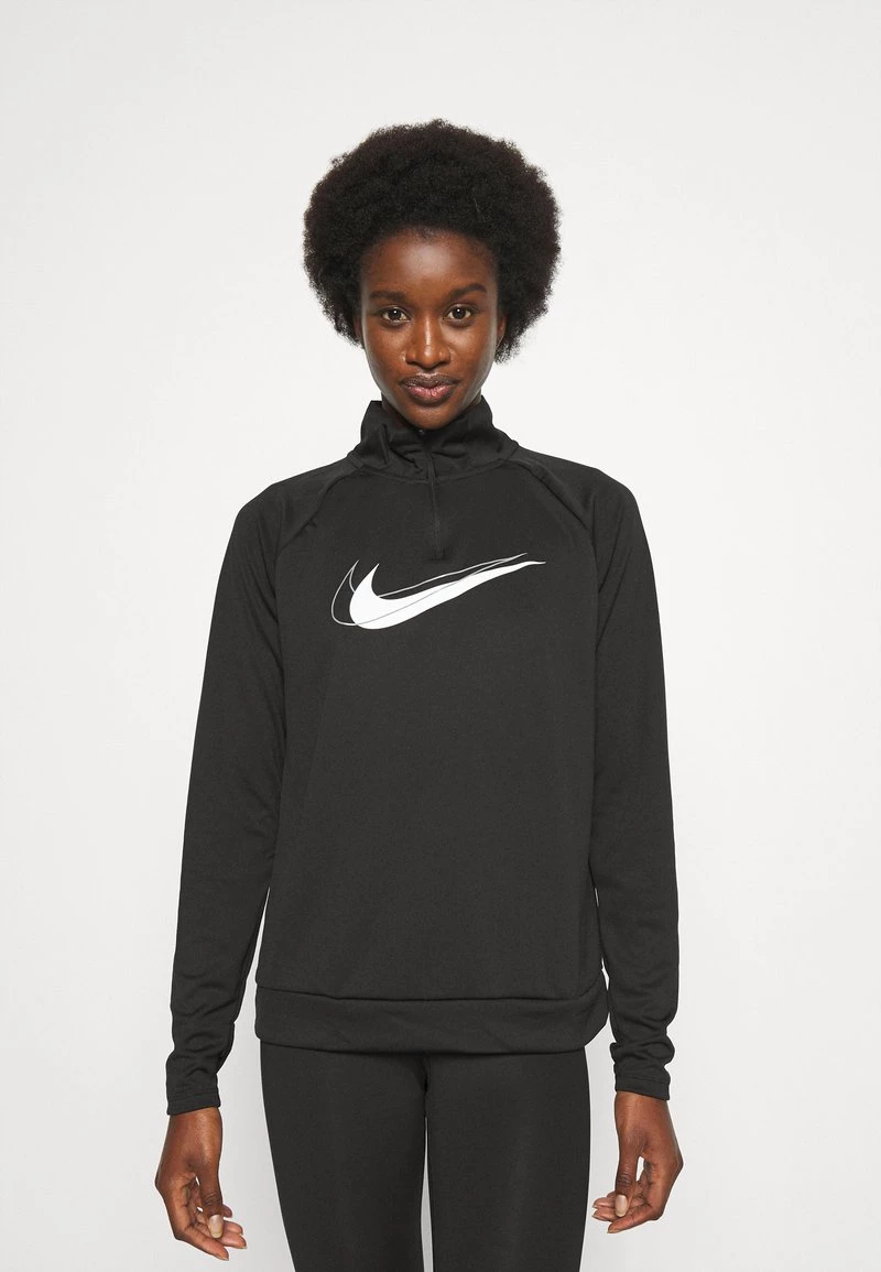 Nike Performance Damen RUN - Langarmshirt - Black/white 1 Nike Performance Damen RUN - Langarmshirt - Black/white