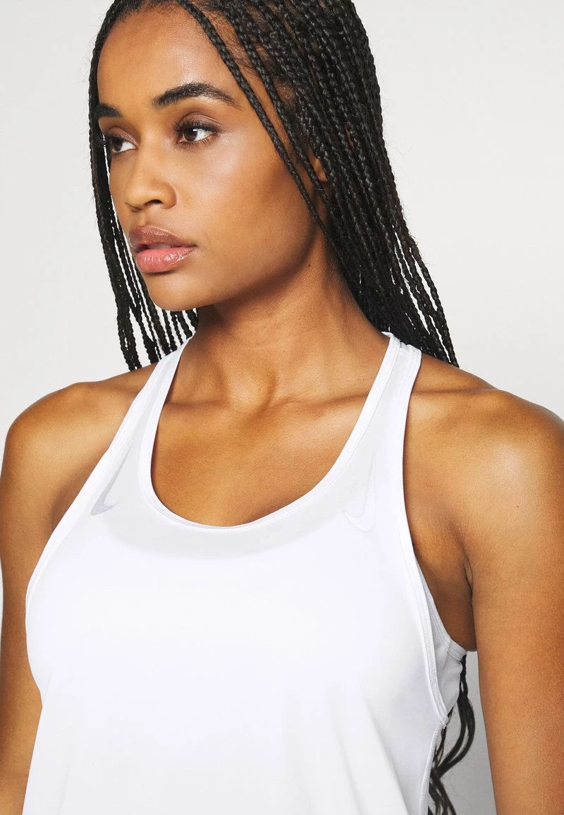 Nike Performance Damen MILER TANK RACER - Sport T-shirt - White 5 Nike Performance Damen MILER TANK RACER - Sport T-shirt - White – Bild 5