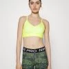 Nike Performance Damen INDY V NECK BRA - Sport-BH Mit Leichter Stützkraft - Atomic Green/white