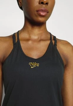 Nike Performance Damen FEMME ELASTIKA TANK - Top - Black/metallic Gold -Angebote Nike Store 4975c887590d44eabe8e4f09a6a46d85
