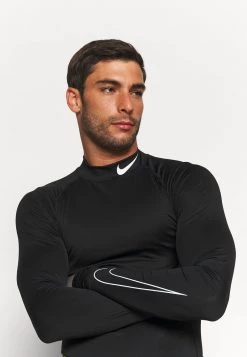 Nike Performance Herren TIGHT MOCK - Langarmshirt - Black/white -Angebote Nike Store 4ad1fbe8dbb745288fb703d69c4a553d