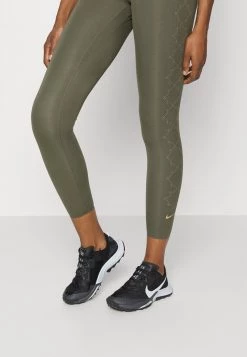 Nike Performance Damen ONE LUXE - Tights - Medium Olive/metallic Gold -Angebote Nike Store 4bad7f3dec5d443f87289949bd7c8ebc