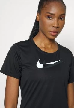 Nike Performance Damen RUN - T-Shirt Print - Black/white -Angebote Nike Store 4bb22297be72465db8edeee3fbcb1ec0