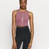 Nike Performance Damen TANK FEMME - Sport T-shirt - Light Mulberry/white
