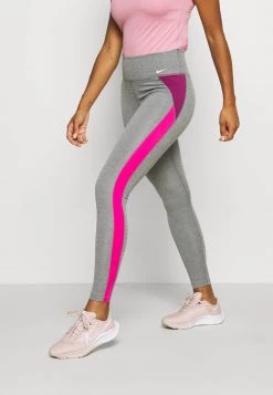 Nike Performance Damen ONE - Tights - Iron Grey/active Pink/white