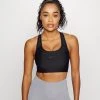 Nike Performance Damen SEAMLESS BRA - Sport-BH Mit Mittlerer Stützkraft - Black/dark Smoke Grey