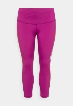 Nike Performance Damen Tights - Sangria/light Curry/white