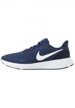 Nike Performance Herren REVOLUTION 5 - Laufschuh Neutral - Midnight Navy/white/dark Obsidian