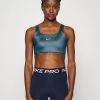 Nike Performance Damen SHINE BRA - Sport-BH Mit Mittlerer Stützkraft - Ash Green/white