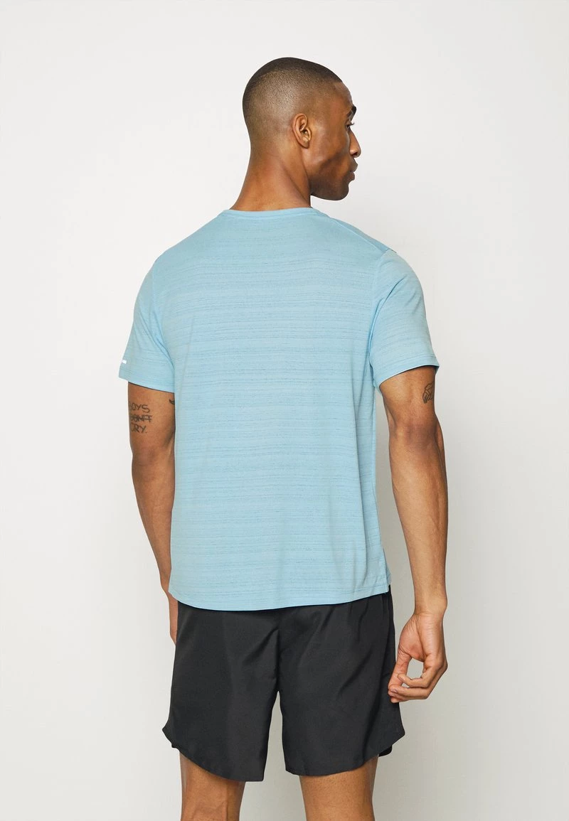 Nike Performance Herren MILER TOP - Sport T-shirt - Worn Blue/reflective Silver 3 Nike Performance Herren MILER TOP - Sport T-shirt - Worn Blue/reflective Silver – Bild 3