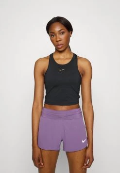 Nike Performance Damen ONE LUXE - Top - Black/metallic Gold