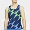 Nike Performance Herren Top - Blue Void/electro Green/royal Pulse/white