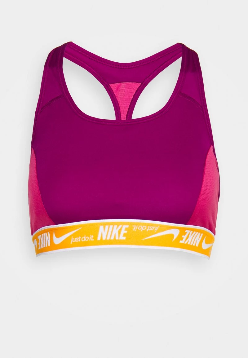 Nike Performance Damen LOGO BRA - Sport-BH Mit Mittlerer Stützkraft - Sangria/light Curry/white 5 Nike Performance Damen LOGO BRA - Sport-BH Mit Mittlerer Stützkraft - Sangria/light Curry/white – Bild 5