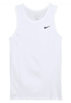 Nike Performance DRY TANK SOLID - Sport T-shirt - White/black | Herren