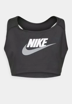 Nike Performance Damen FUTURA BRA PLUS - Sport-BH Mit Mittlerer Stützkraft - Black/particle Grey