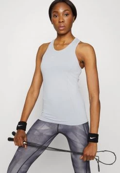 Nike Performance AURA SLIM - Top - Particle Grey | Damen -Angebote Nike Store 5453e07285354994b35ad3b7b9c5c4d2