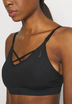 Nike Performance Damen INDY STRAPPY BRA - Sport-BH Mit Leichter Stützkraft - Black -Angebote Nike Store 54c55cc51b684ea9a0de08f9d25df9e2