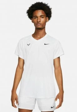 Nike Performance Herren RAFA CHALLENGER TENNIS MET KORTE MOUWEN - Sport T-shirt - White/black