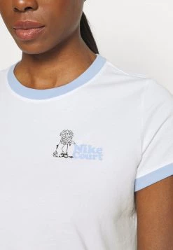 Nike Performance RINGER TEE NYC - T-Shirt Print - White/aluminum | Damen -Angebote Nike Store 552255ee7dd043149f03e14b3f89919f