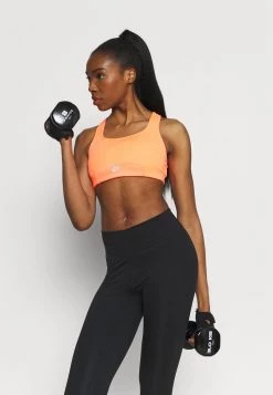 Nike Performance Damen AIR BRA - Sport-BH Mit Mittlerer Stützkraft - Bright Mango/silver -Angebote Nike Store 56c988930e5f47dd911c4e270633e9c0