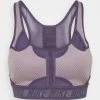 Nike Performance Damen BRA - Sport-BH Mit Mittlerer Stützkraft - Purple Smoke/dark Raisin