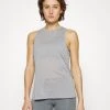 Nike Performance Damen Sport T-shirt - Particle Grey/white