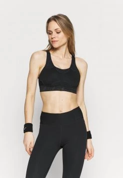 Nike Performance BRA - Sport-BH Mit Mittlerer Stützkraft - Black/dark Smoke Grey | Damen