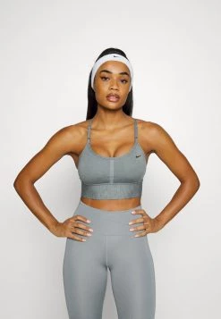 Nike Performance INDY BRA - Sport-BH Mit Mittlerer Stützkraft - Smoke Grey/pure/black | Damen
