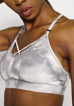Nike Performance Damen INDY SKY BRA - Sport-BH Mit Leichter Stützkraft - Smoke Grey/black/white -Angebote Nike Store 5ac7ad3b6fd643e49c3457fada24af5c
