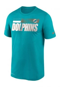 Nike Performance Herren DRIFIT LEGEND SIDELINE MIAMI DOLPHINS - T-Shirt Print - Aqua