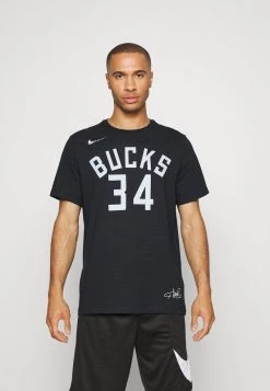 Nike Performance NBA MILWAUKEE BUCKS GIANNIS ANTETOKOUNMPO NAME & NUMBER TEE - Vereinsmannschaften - Black | Herren
