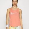 Nike Performance Damen RUN TANK - Top - Madder Root/white