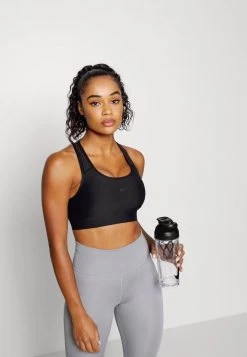 Nike Performance Damen SEAMLESS BRA - Sport-BH Mit Mittlerer Stützkraft - Black/dark Smoke Grey -Angebote Nike Store 5beb419105984abb8476dd12290c3c48