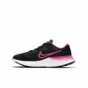 Nike Performance RENEW RUN 2 GS - Laufschuh Neutral - Black Dark Smoke Grey Smoke Grey Hyper Pink | Unisex